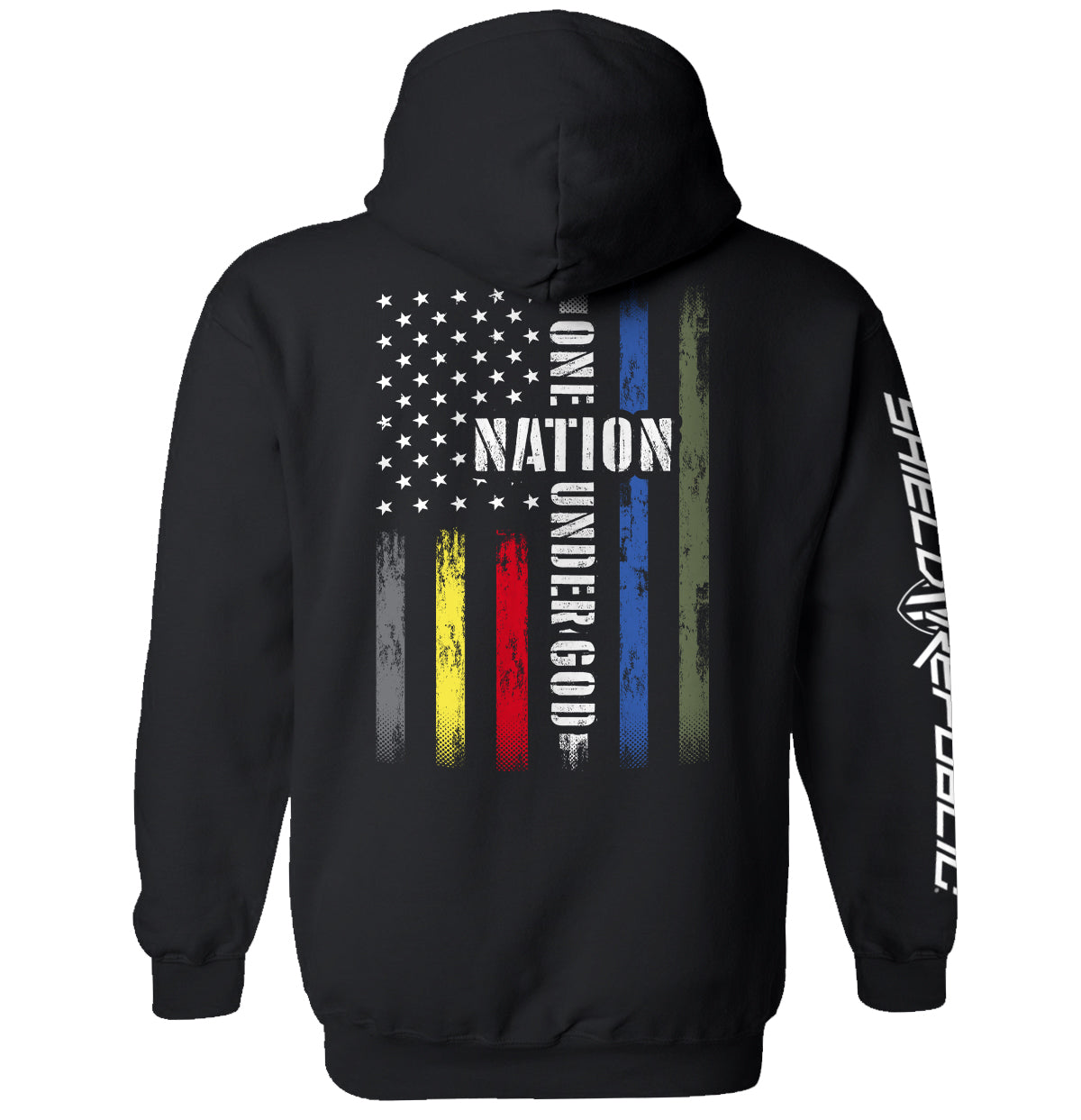 One Nation Under God First Responder Flag T-Shirt