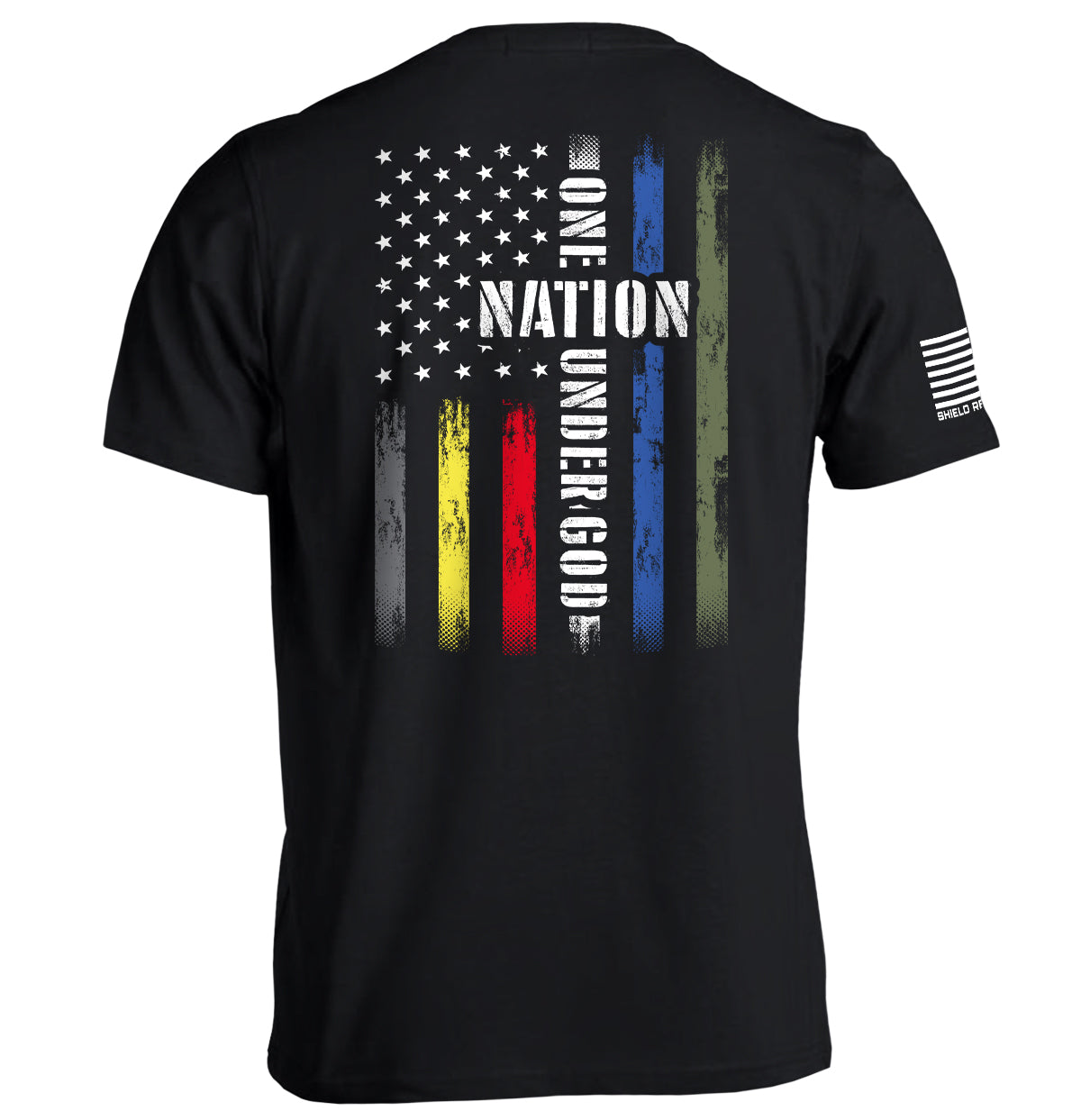 One Nation Under God First Responder Flag T-Shirt