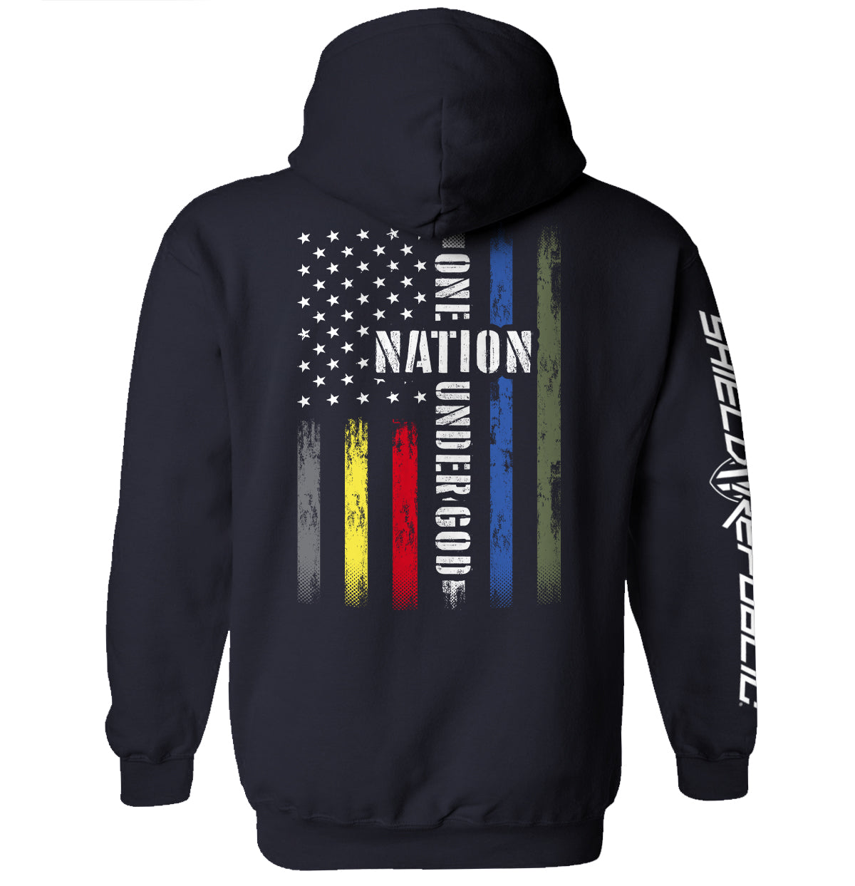 One Nation Under God First Responder Flag T-Shirt