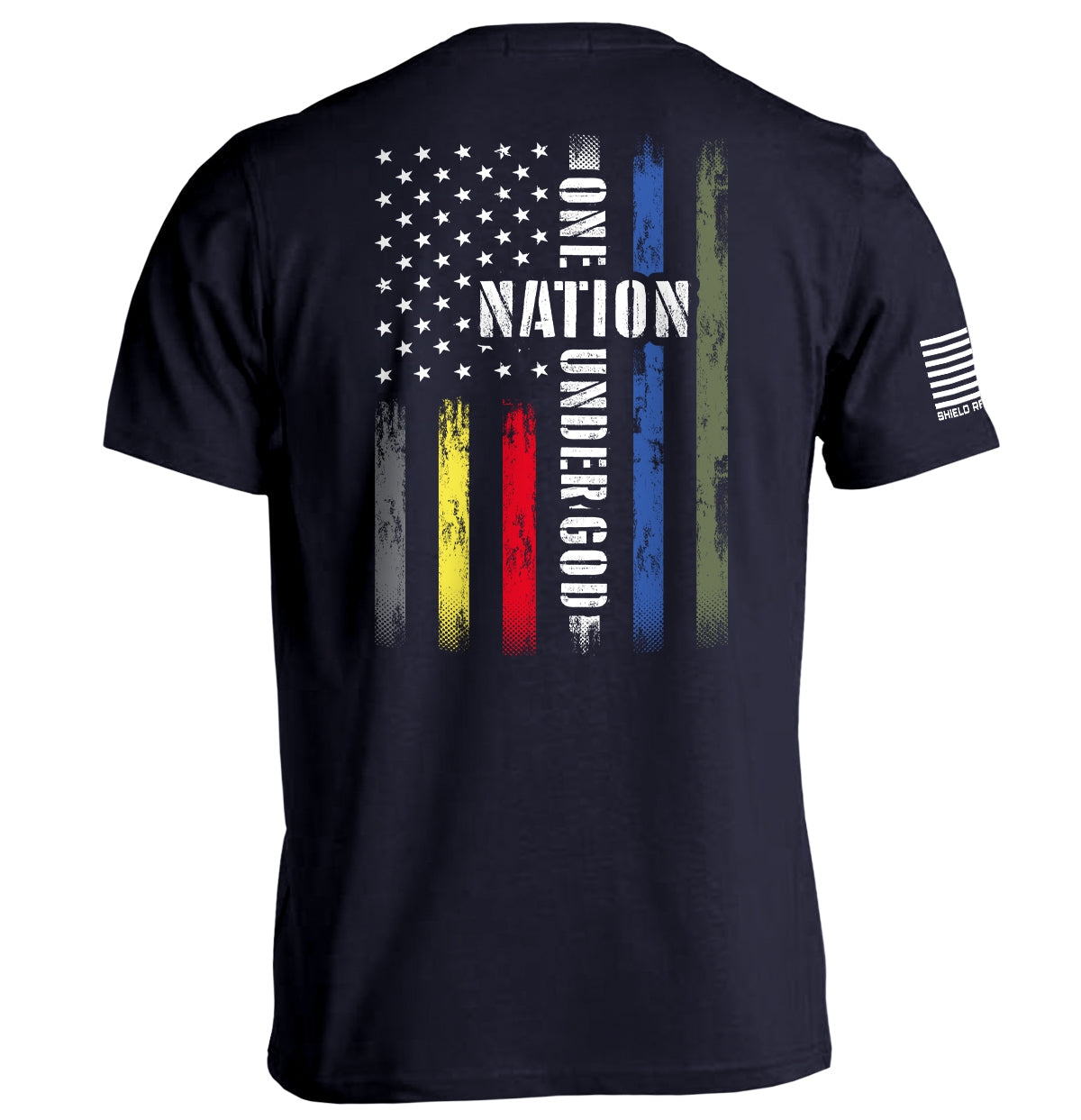 One Nation Under God First Responder Flag T-Shirt