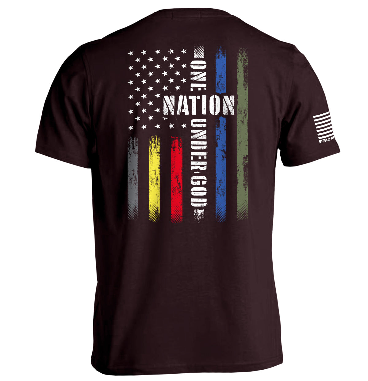 One Nation Under God First Responder Flag T-Shirt