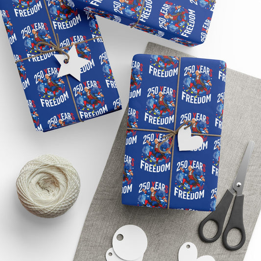 America 250th Anniversary Freedom Custom Wrapping Paper Roll