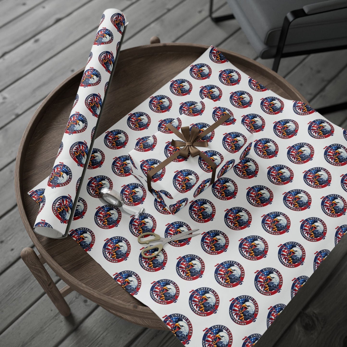America 250th Anniversary Patriotic Custom Wrapping Paper Roll – 1776–2026 Edition