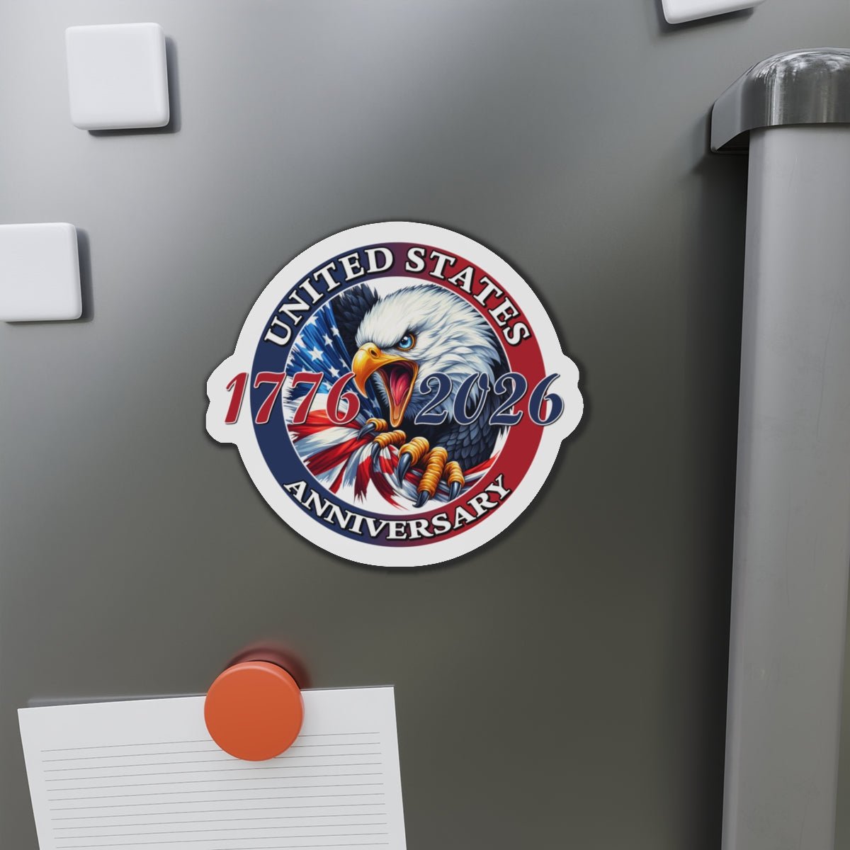 America 250th Anniversary Patriotic Diecut Magnet – 1776–2026 Edition