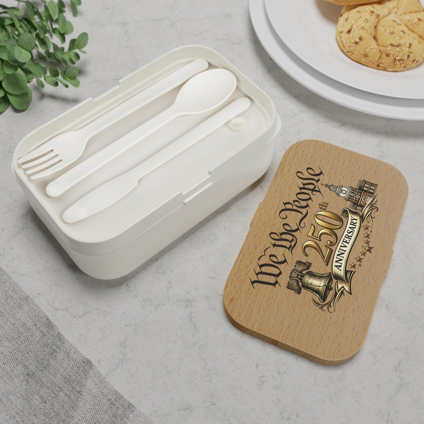 We the People – America’s 250th Anniversary Bento Wooden-Top Lunch Box (1776–2026)
